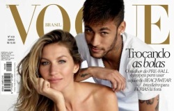 Жизель Бундхен снялась с бразильским футболистом Неймаром для Vogue Brazil