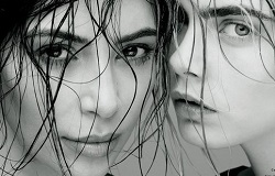 Ким Кардашян, Кендалл Дженнер и Кара Делевинь предстали в мокром виде для журнала LOVE (янваярь, 2015)