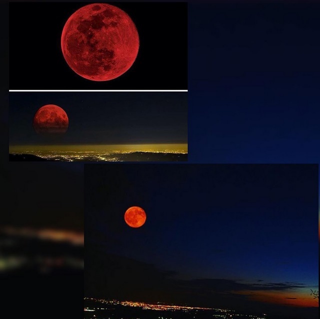 Почему луна бывает красной