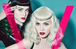 Кэти Перри и Мадонна снялись вместе в провокационном фотосете для V Magazine